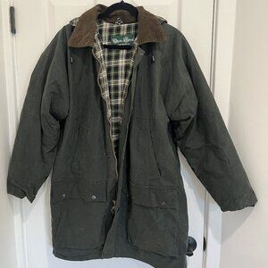 Wax Barbour Open Green Countrywear Utility Jacket, Men's Medium, Green